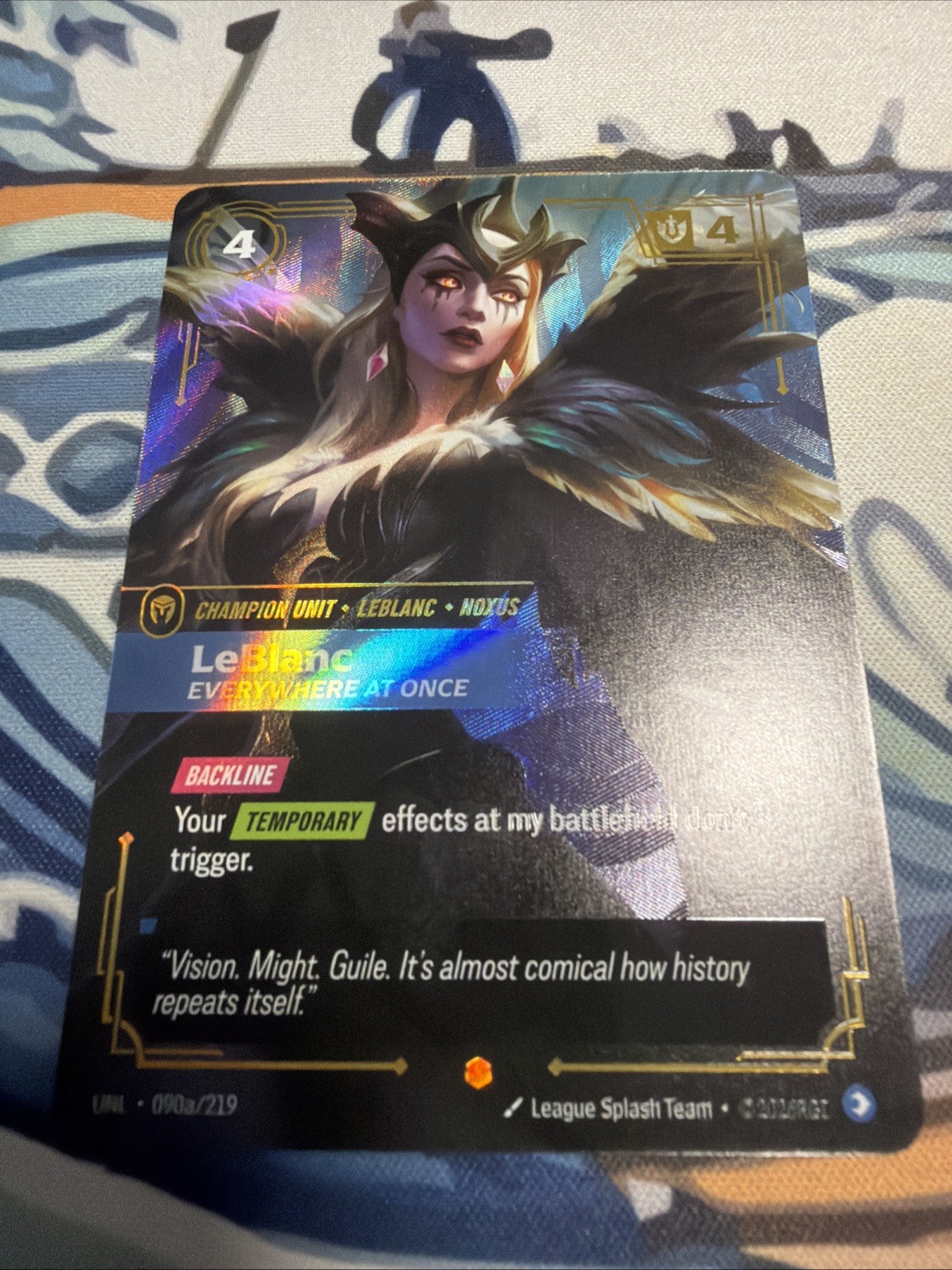 Riftbound Unleashed LeBlanc Everywhere at Once Alt Art 090a/219 Near Mint
