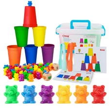 Counting Bears with Sorting Cups - Preschool Math Games, STEM Educational Toy