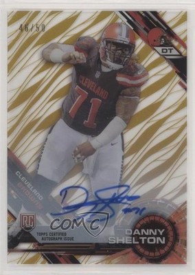 2015 Topps High Tek 46/50 Danny Shelton #60 Rookie Auto RC 2h4