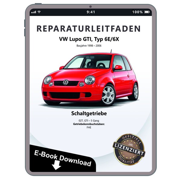 Vw Lupo Gti 98-06 5 Gang Schaltgetriebe 02T Kupplung Werkstatthandbuch Pdf Datei-image