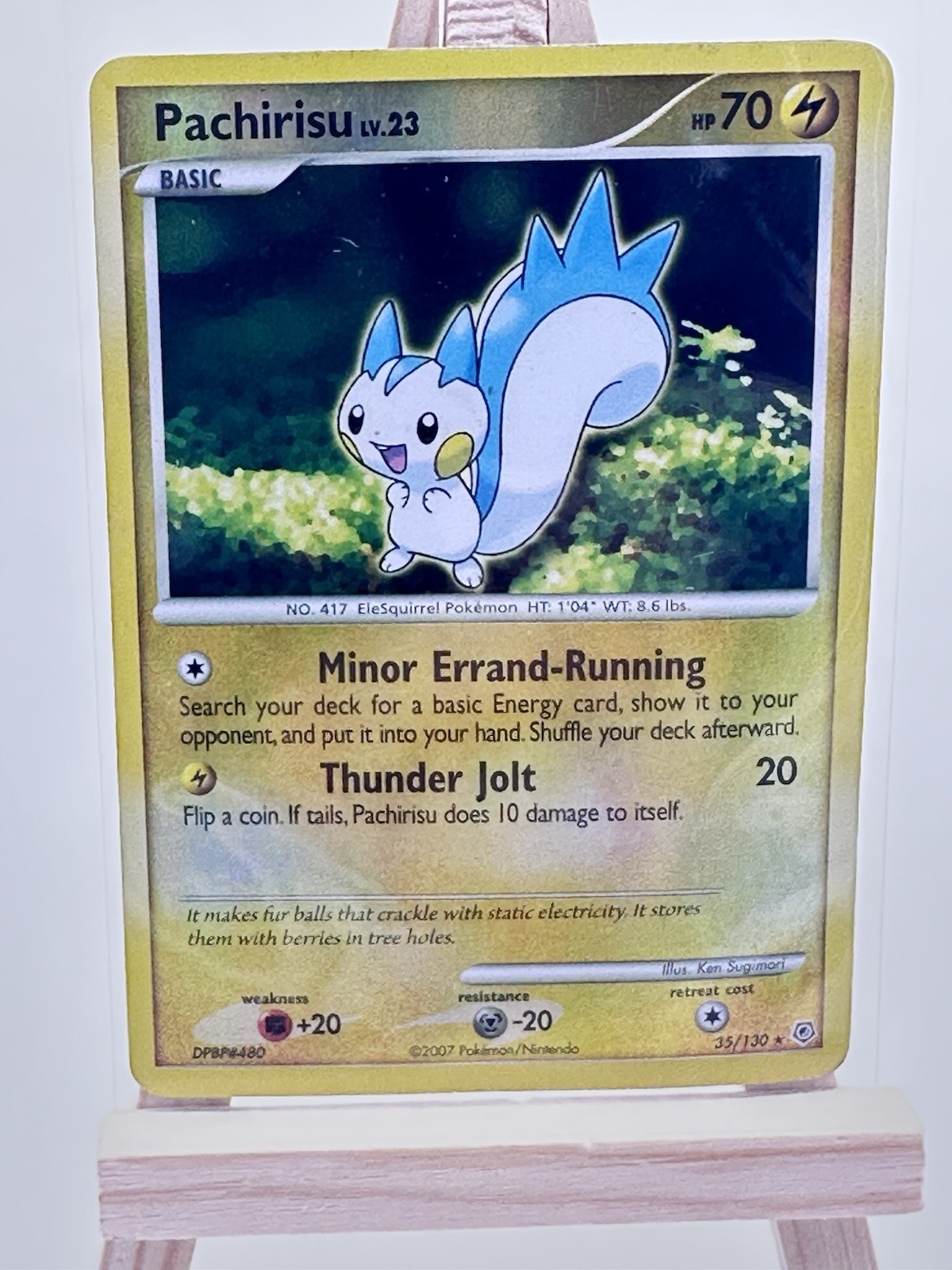 Pokemon - Pachirisu - Diamond & Pearl 35/130 - Reverse Holo Stamped Promo   2007