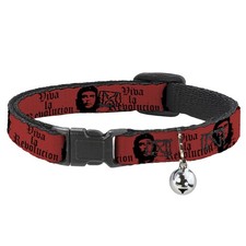 Cat Collar Breakaway with Bell Che Red/Black NARROW Fits 8.5-12"