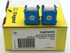 Legrand Rocker Switch Mechanism 769PMWE 10A Double Pole Single Throw x2