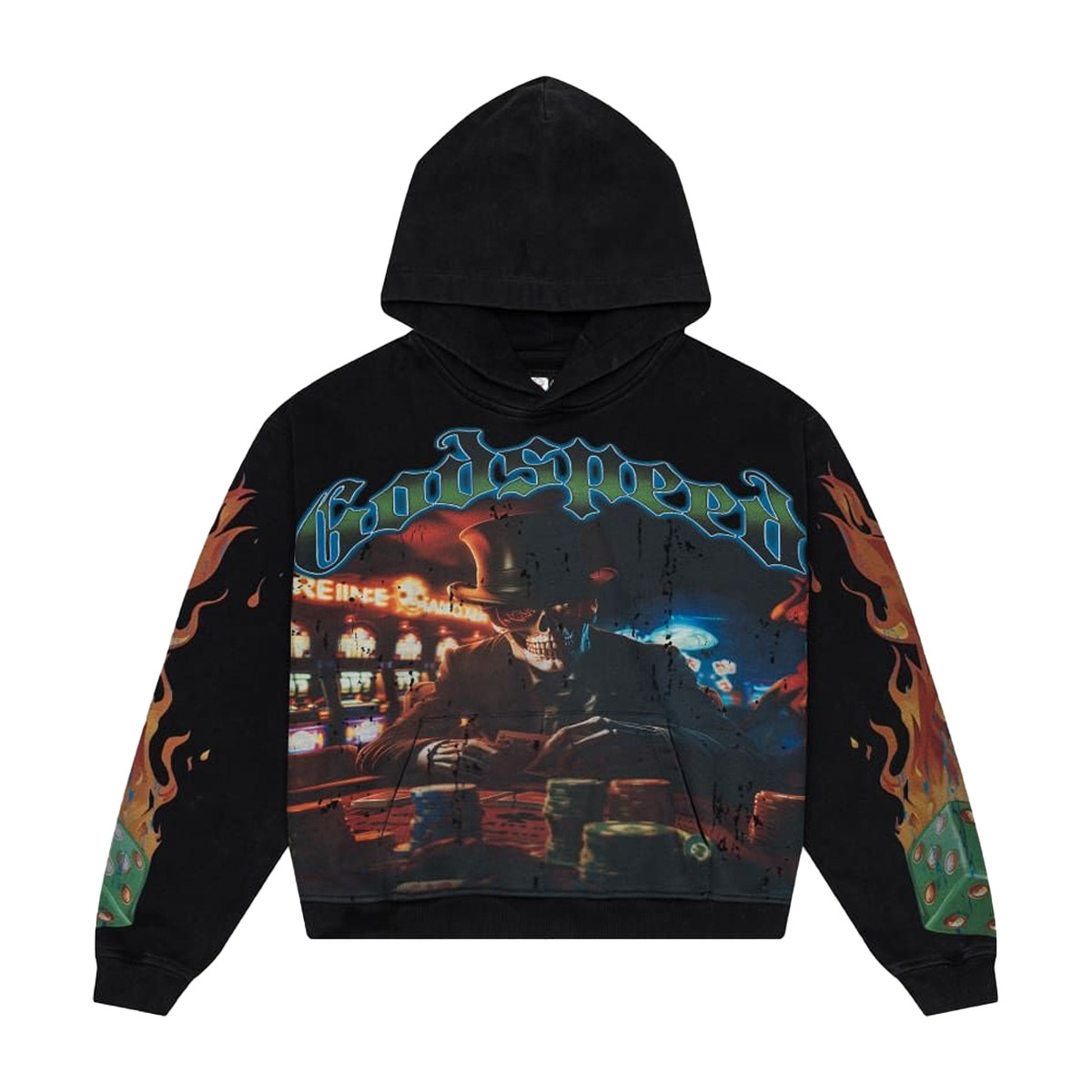 Толстовка с капюшоном Godspeed Lifes A Gamble Мужская черная LIFES A GAMBLE-ТОЛСТОВКА С капюшоном 45390₽