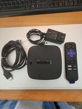 Roku Ultra Model 4660X2 Digital Streaming Media Player and power supply remote