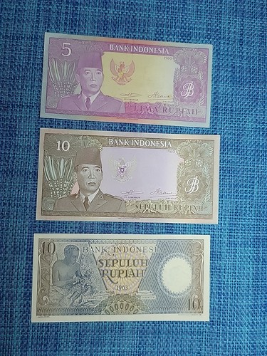 🇮🇩 Indonesia assortment of 6 old banknotes 052225-4 - Picture 2 of 5