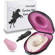 Cowboy Hat Case for Travel, Crushproof Box for Panama  Tweed, Hat Carrier wi...