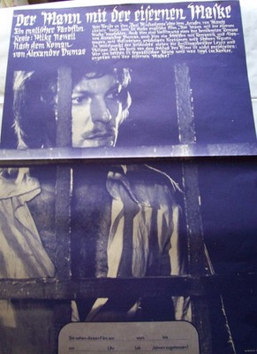 DDR,FILMPLAKAT A2 ''DER MANN MIT DER EISERNEN MASKE''RICHARD CHAMBERLAIN,M. NEWELL