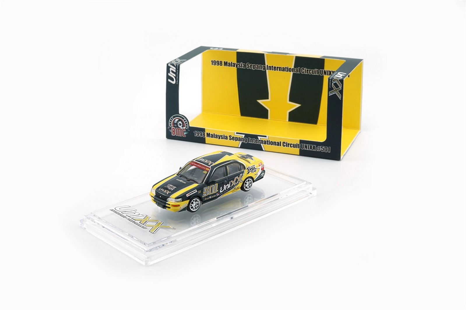 BMC 1/64 Scale Toyota Corolla AE100 UNIXX 1998 #501 Diecast Car Model Toy Gift