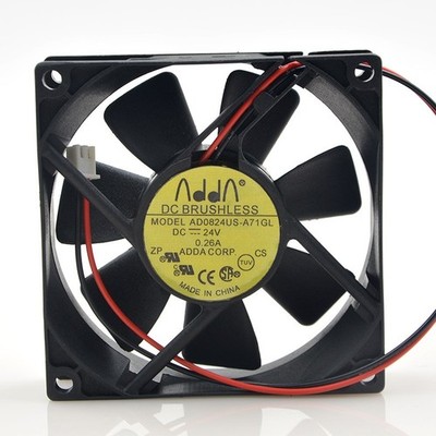 For ADDA AD0824US-A71GL 8CM 8025 80mm DC 24V Computer CPU Case Power Supply Co@