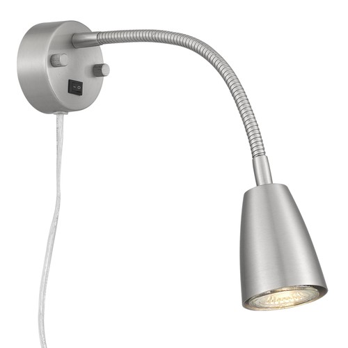 Cal Lighting LA-8047 Gooseneck 15" Tall LED Wall Sconce - Silver - Picture 5 of 5