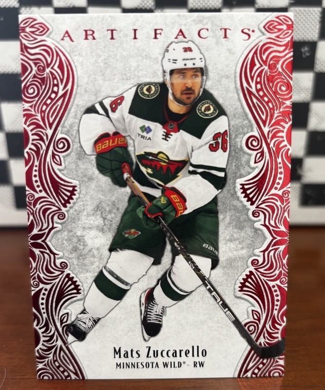 Upper Deck 2025-26 Artifacts Mats Zuccarello Ruby Minnesota Wild #41 /599