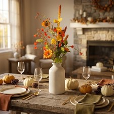 Bouquet artificiel eucalyptus tournesol pour Thanksgiving pour décoration inté