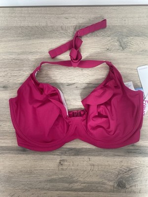 Freya In The Mix Bikini Top 32FF Pink Underwired Halterneck 3 Way NWT