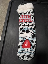 Peanuts Snoopy Joe Cool Sherpa Lined Socks One Size fits all Non slip