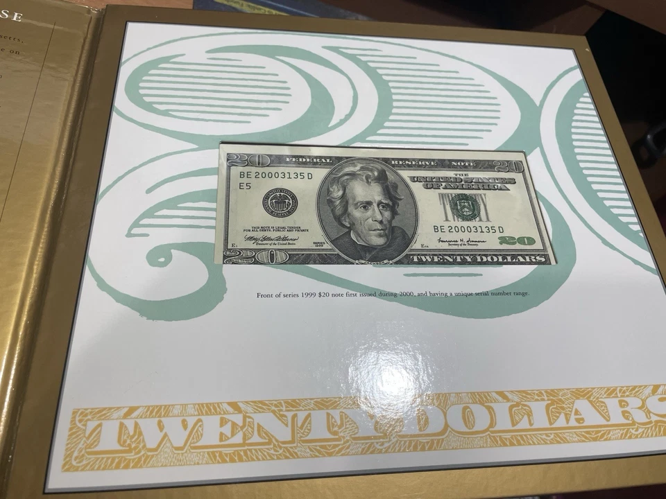 200th Anniversary White House Premium Historic Portfolio 20$ Bill With Stamps - Image 4 of 4