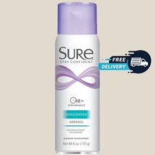 1 PACK Sure Aerosol Unscented Anti-Perspirant Deodorant, 6 oz.