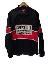 Supreme Long Sleeve Shirt L Cotton BLK
