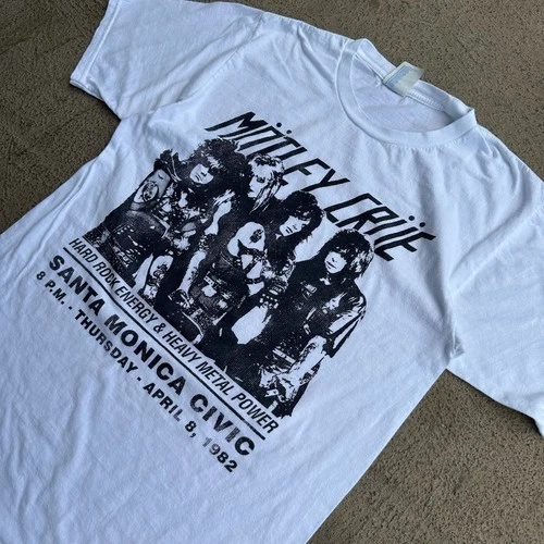 Motley Crue Santa Monica Civic 1982 Vintage Style Concert Gr 1980s vintage concert t-shirt, vintage, single stitch, B+ condition