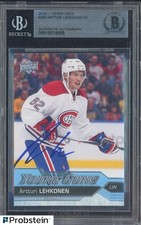 Artturi Lehkonen Signed 2016-17 Upper Deck Young Guns #232 RC BGS BAS AUTO