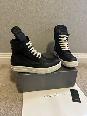 Rick Owen s High Top Geobaskets Black Men s 11.5