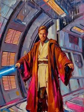 Star Wars Obi-Wan Kenobi Revenge of the Sith Art Card Print Artist Signed /30