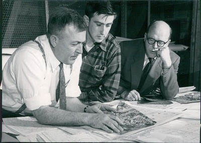 1955 Willis Heath Howard Vogel John Sherman Map Makers Men Business Photo 4x6