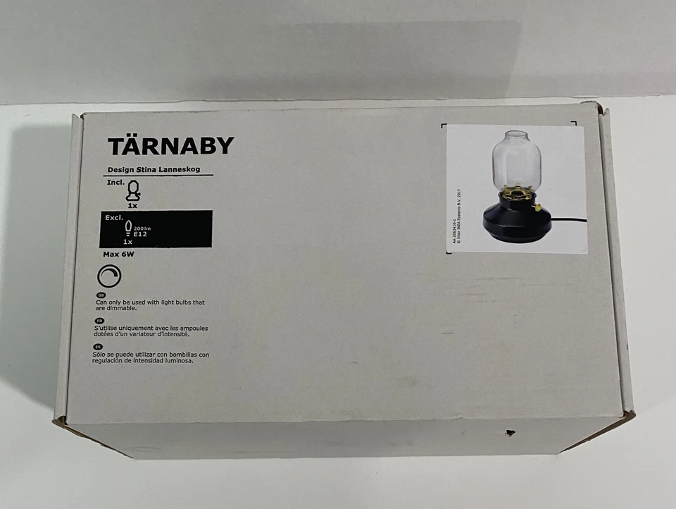 Настольная лампа с регулируемой яркостью IKEA Tarnaby антрацитовая черная с коробкой  - Изображение 2 из 4