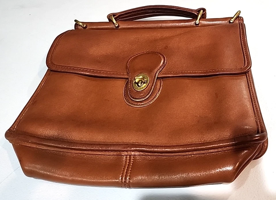 Bolso Coach 9927 Willis Vintage Cuero Marrón Asa Superior Sin Correa Foto 2 de 4