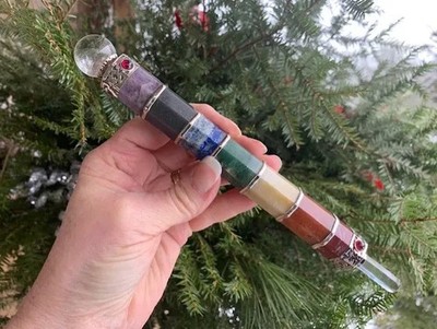7'' Chakra Bonded Tibetan Chakra Healing Wand ,Chakra Wand,Metaphysical,Chakra,