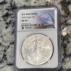 2022 $1 AMERICAN SILVER EAGLE NGC MS70 U.S. STATE SERIES MISSOURI LABEL