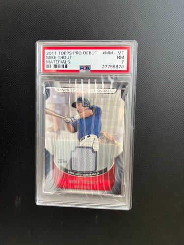Mike Trout 2011 Topps Pro Debut Materials # MM-MT *PSA 7 NM* Los Angeles Angels