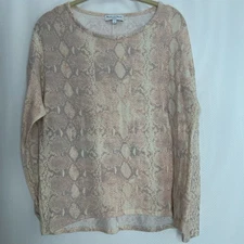 Michael Stars animal print cream top small snake