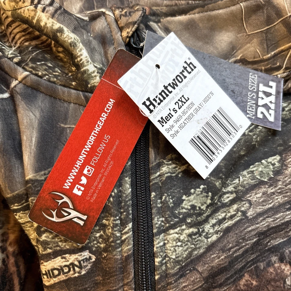 Huntworth Hidd’n  Camo 1/4 Zip Camo Pullover Men's 2XL NTA Enterprise NWT! - Image 3 of 4