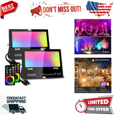 Led Flood Light 500W Equivalent, RGBW Led Outdoor Lights