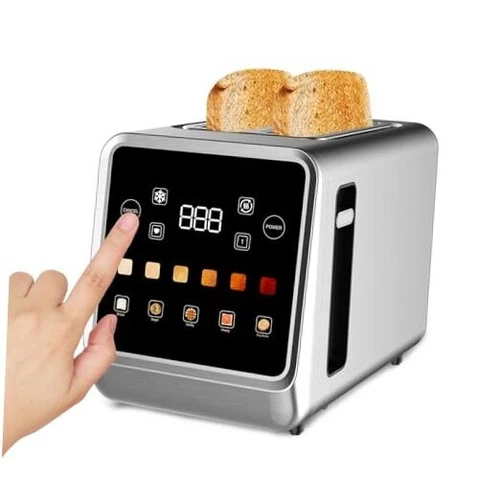 Toaster Touch Screen Toaster 2 Slice with LCD Display Stainless Steel Silver