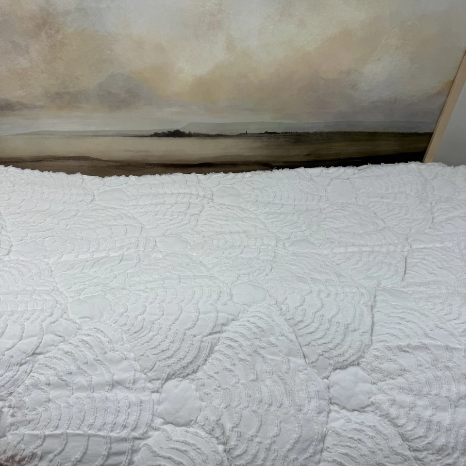 Edredón Pottery Barn T Lilly Pulitzer Tropical Shell Jacquard Recortado King Spot OB Foto 3 de 4