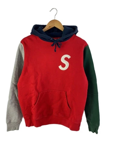 Felpa Supreme con cappuccio S cotone rosso logo 19ss usata
