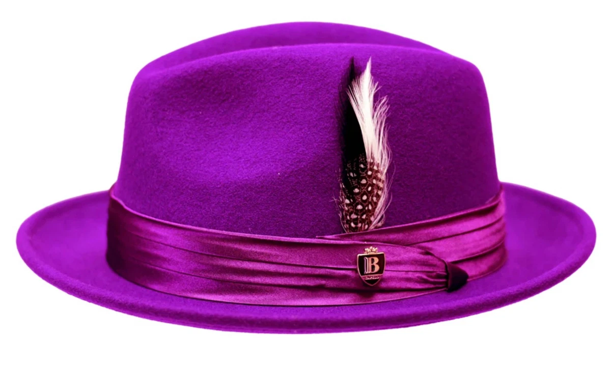 mens purple dress hats Purple Wool Felt Top Hat