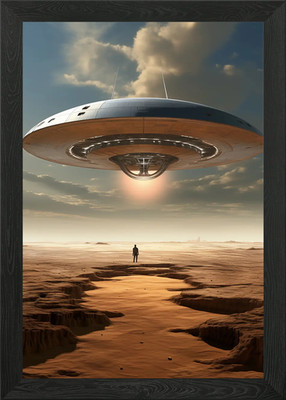 Alone on the Arid Plain Gerahmtes Wandbild Poster Leinwanddruck Bild