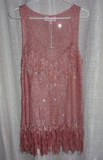 Pretty Angel Sleeveless Tunic Sweater Dress Pink w Glitter Size Medium NWT