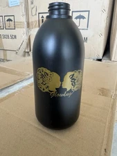 20 Oz Matte Black Cosmetic Bottles HDPE “Glowing” Gold Design  No Cap Bulk