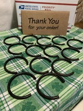    14 wrought Iron Easy Glide C Loop Curtain Rings Brown/Black For 2  Rod