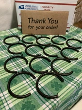 ❤️14 wrought Iron Easy Glide C Loop Curtain Rings Brown/Black For 2” Rod