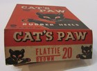 New Vintage 1950's Cats Paw Black Rubber Flattie 20 Shoe Heels in Original Box — photo 2
