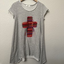 Yaya Club Sweater Material Midi Dress Size Small Colorful Cross