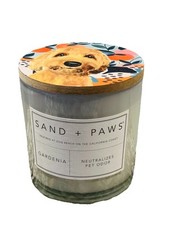 Sand  Paws Fog Gardenia 3-wick 21 oz Soy Candle Odor Neutralizer Labradoodle