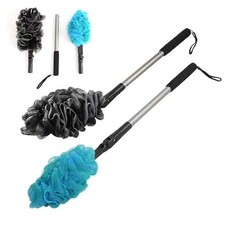 Back Scrubber for Shower Loofah with Long Handle, Adjustable Head with 1 Soft...