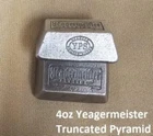 4 oz Yeagermeister Bullion "Truncated Pyramid" by Yeager's Poured Silver - 999+