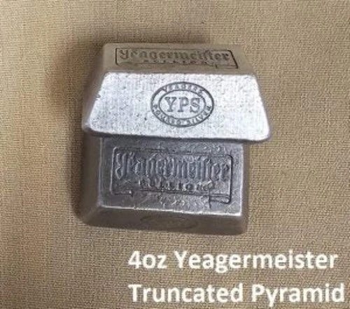 4 oz Yeagermeister Bullion "Truncated Pyramid" by Yeager's Poured Silver - 999+